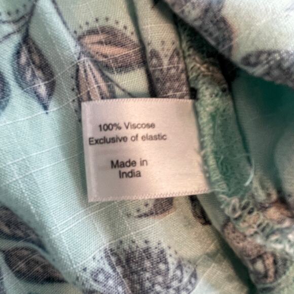 Lane Bryant Mint Floral Vines Midi Dress Women's Size 18 Tiered Cottage Boho 2X - Picture 8 of 10